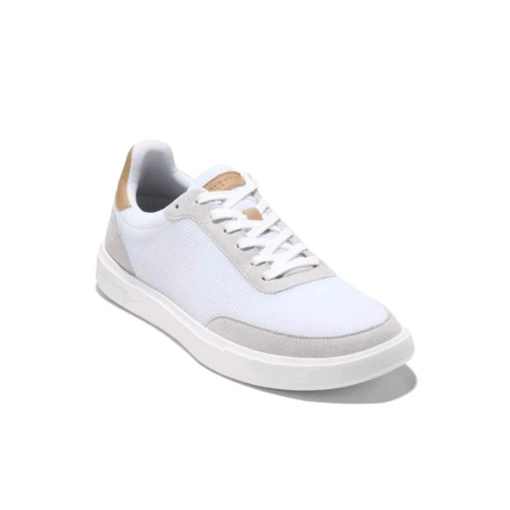 Cole Haan Men's Grand Court SideServe Sneakers Optic White Sz 8.5M NEW!